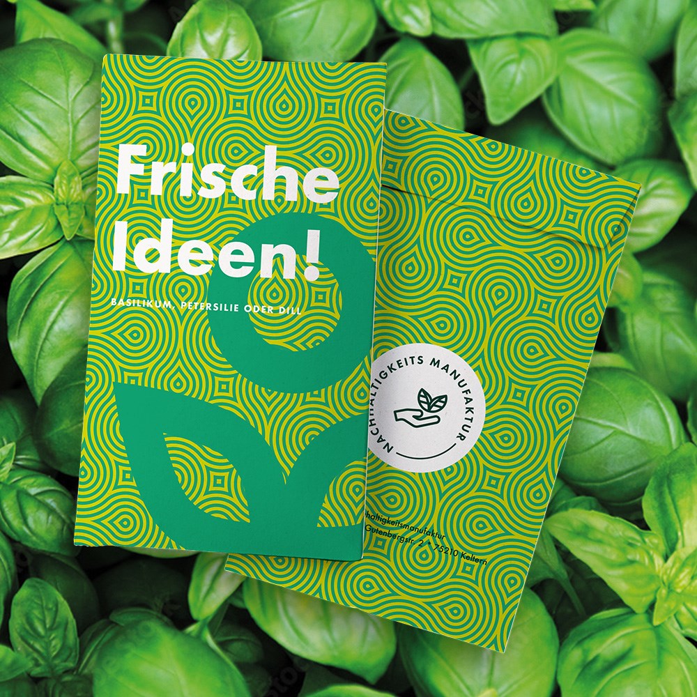 Samenbriefchen Kräuterglück individuell bedruckt Samenbriefchen Kräuterglück individuell bedruckt
