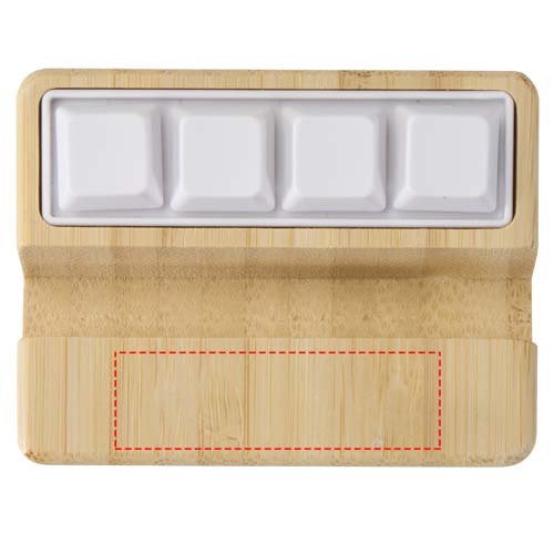 Algol Smartphonehalterung  aus recyceltem Kunststoff mit Fidget-Toy mit Bambusdetails