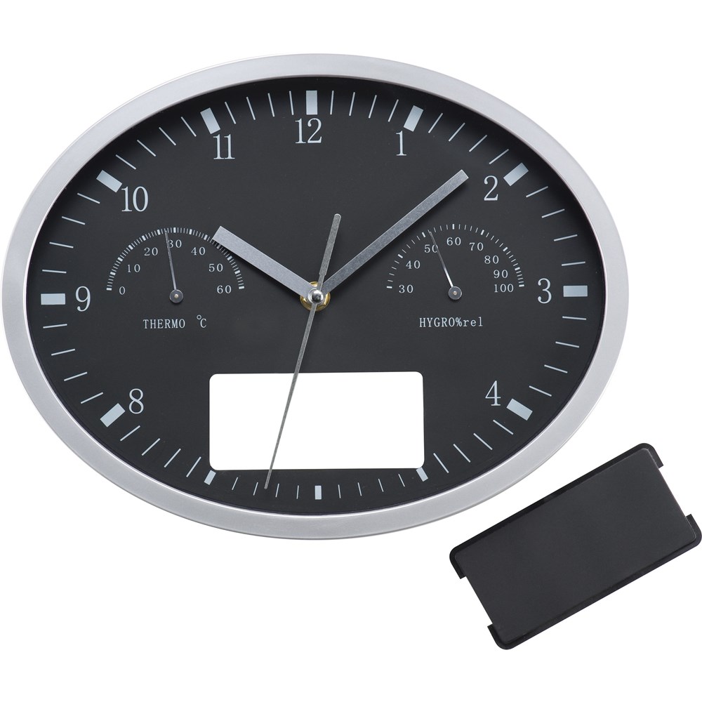 Wanduhr mit Hygro- und Thermometer Wanduhr mit Hygro- und Thermometer