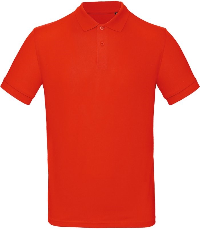 B&C Men's organic polo shirt - Fire Rot