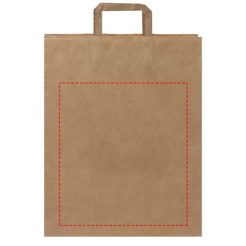 Kraftpapiertasche 80-90 g/m² mit flachen Griffen – groß Kraftpapiertasche 80-90 g/m² mit flachen Griffen – groß