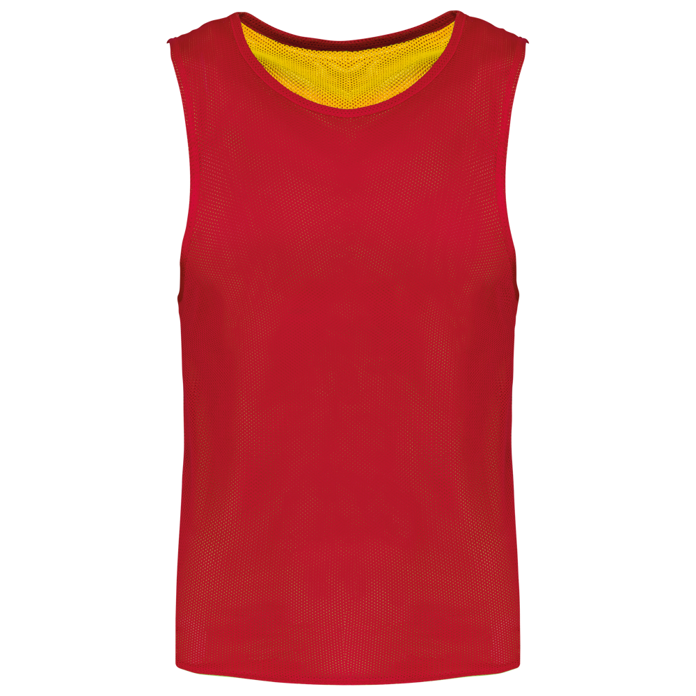 PA048 - Beidseitig tragbares Multisport-Leibchen für Kinder - Sporty Red / Sporty Yellow