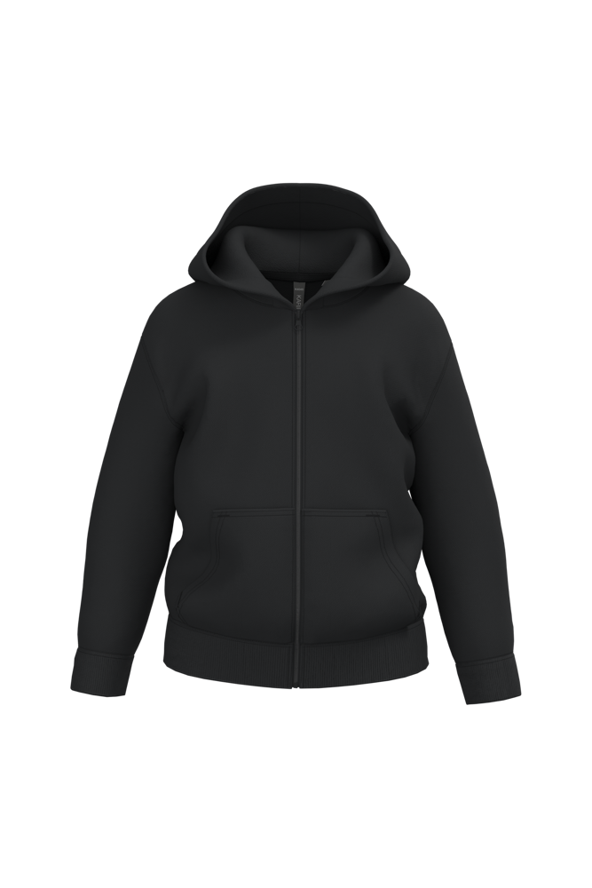 K4045 - Recyceltes Kinder-Kapuzensweatshirt mit Reißverschluss