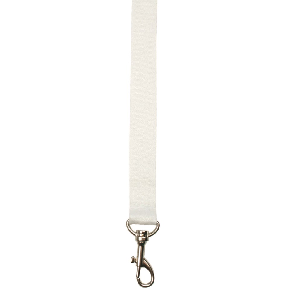 100% Bamboe Schlusselband 2 cm - Weiß (WHITE) / Weiß