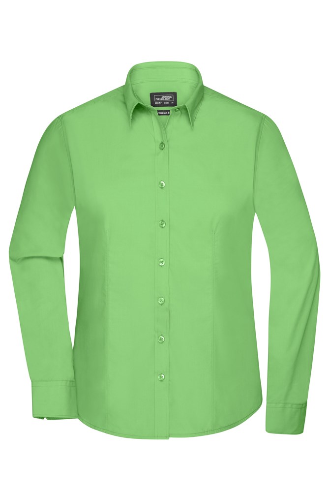 Ladies' Shirt Longsleeve Poplin - Lime-green (ca. Pantone 360C)