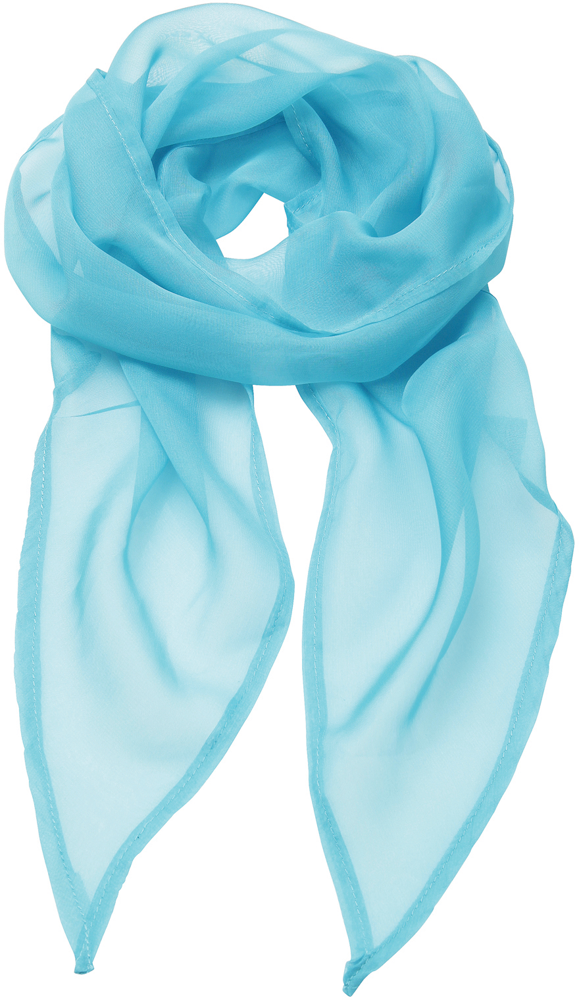 PR740 - Ladies Chiffon Scarf - Turquoise