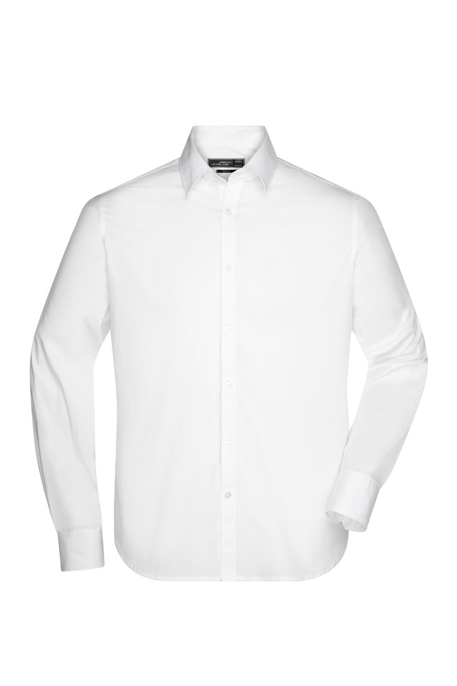 Men's Shirt Slim Fit Long - White (ca. Pantone white)