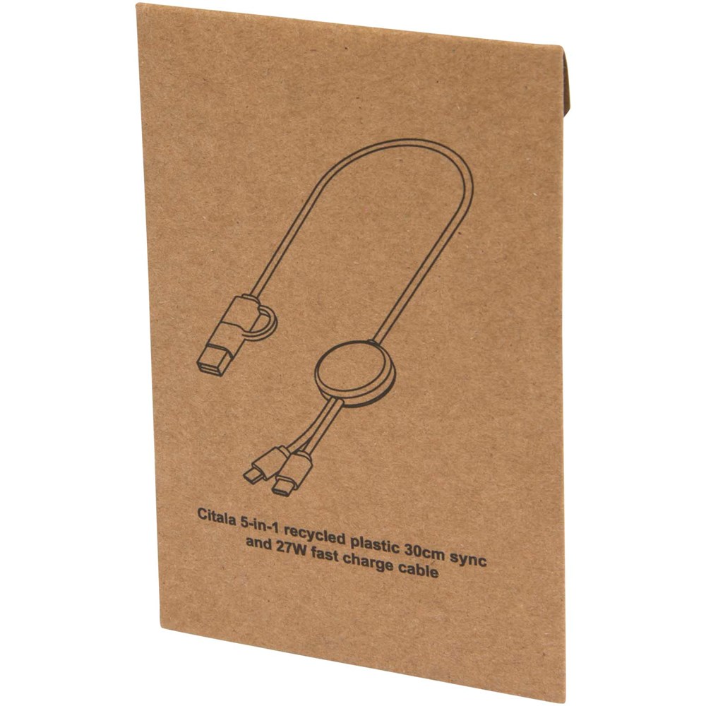 Citala 30 cm 5-in-1 Kabel aus recyceltem Kunststoff für Datenübertragung und 27W Schnellladung