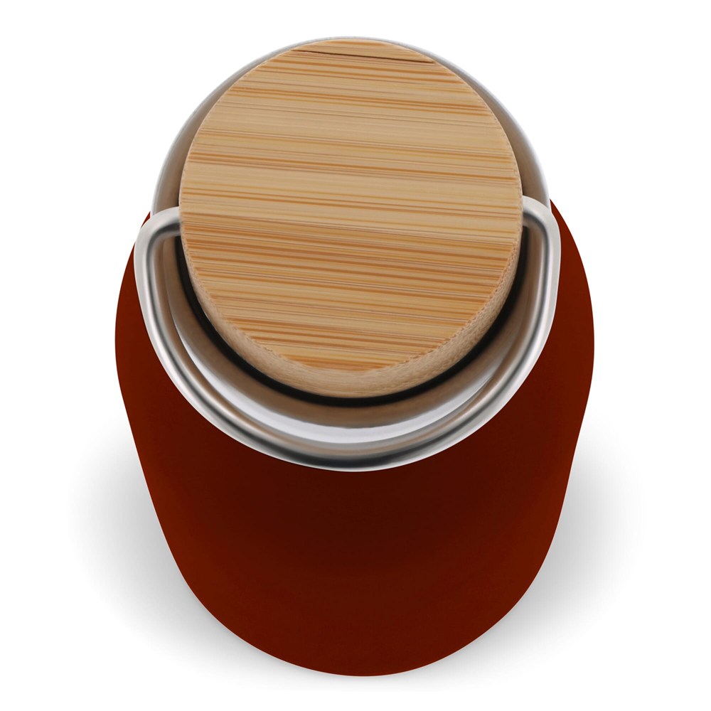 Isolier-Flasche mit Bambusdeckel, 500ml