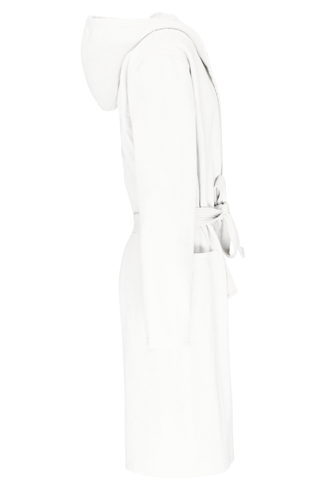 K140XX - Bademantel mit Kapuze Bio