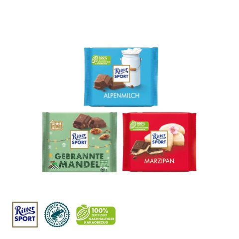 Ritter SPORT mit Werbebanderole Ritter SPORT mit Werbebanderole