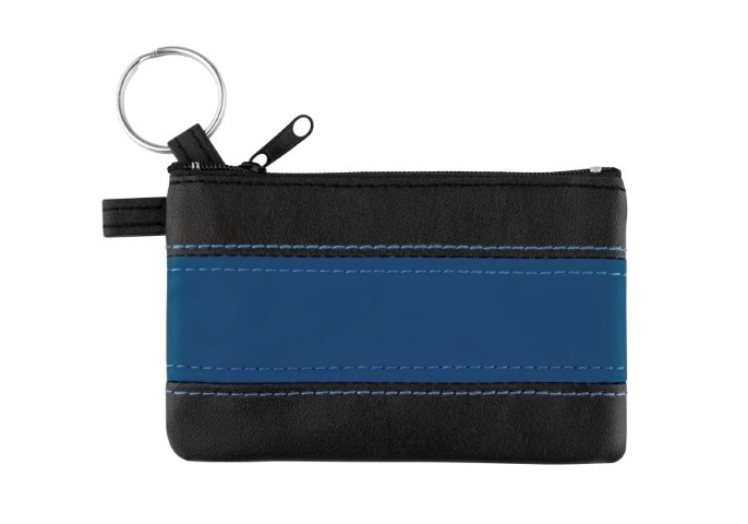 CreativDesign® Schlüsseltasche "ColourLogo" - schwarz / blau