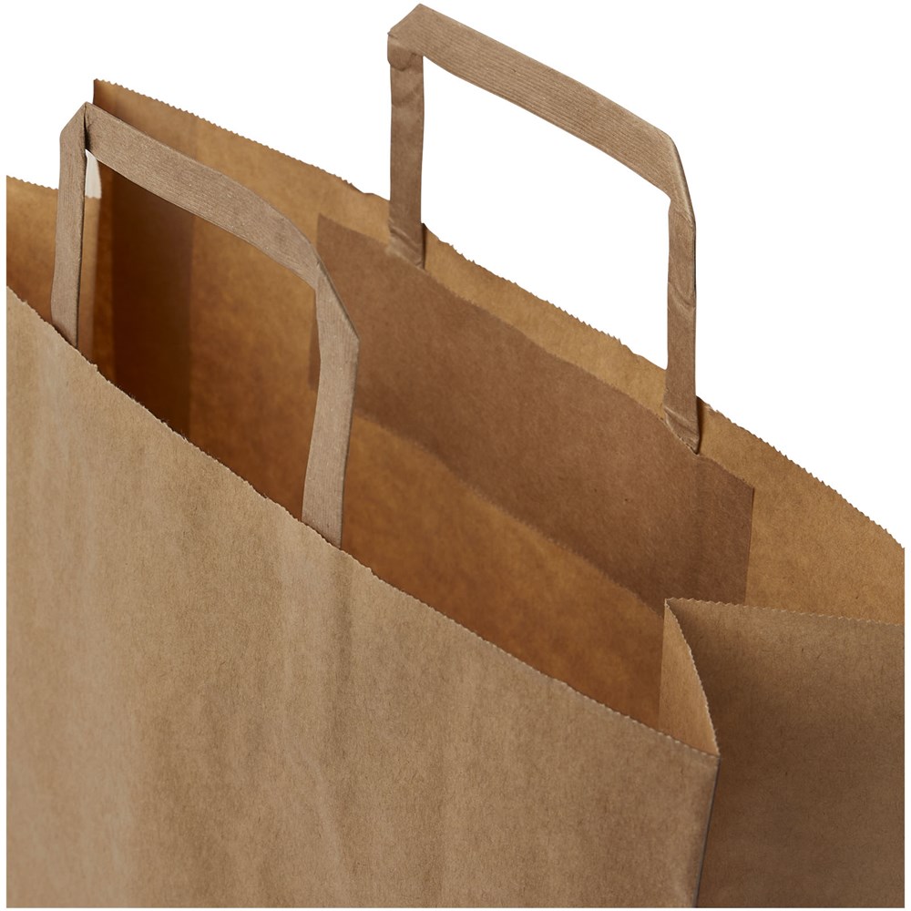 Kraftpapiertasche 80-90 g/m² mit flachen Griffen – groß Kraftpapiertasche 80-90 g/m² mit flachen Griffen – groß