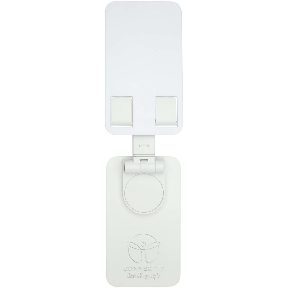 Alhena Klappbare Smartphonehalterung aus recyceltem Kunststoff mit Metallständer für den Schreibtisch