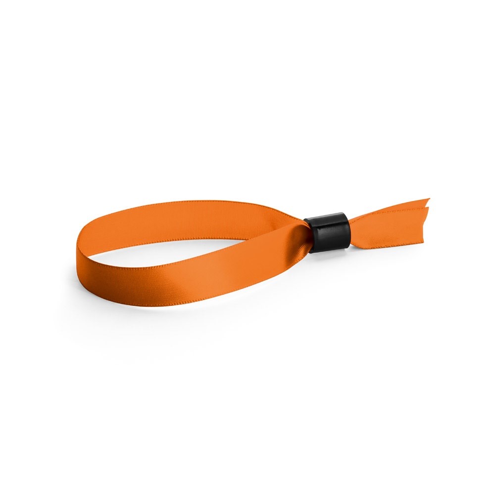 SECCUR. Veranstaltungsarmband aus Satin - Orange