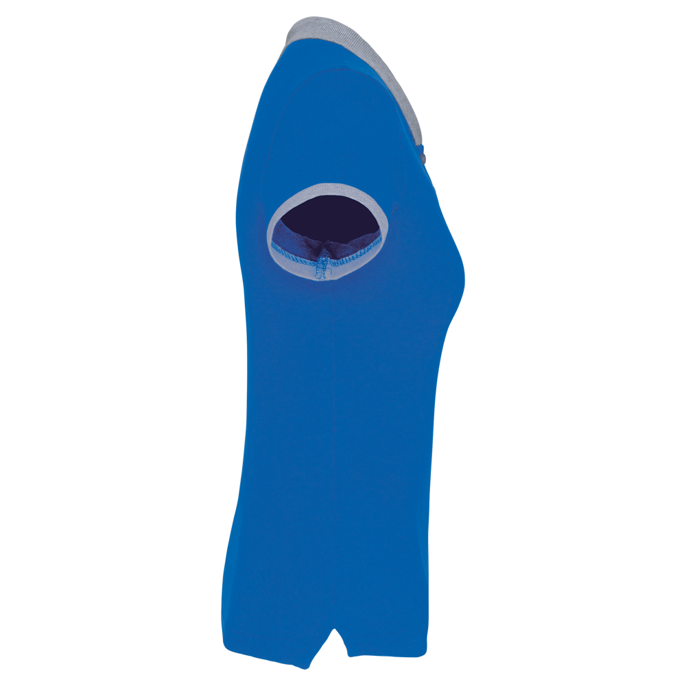 K259 - Zweifarbiges Piqué-Polohemd für Damen