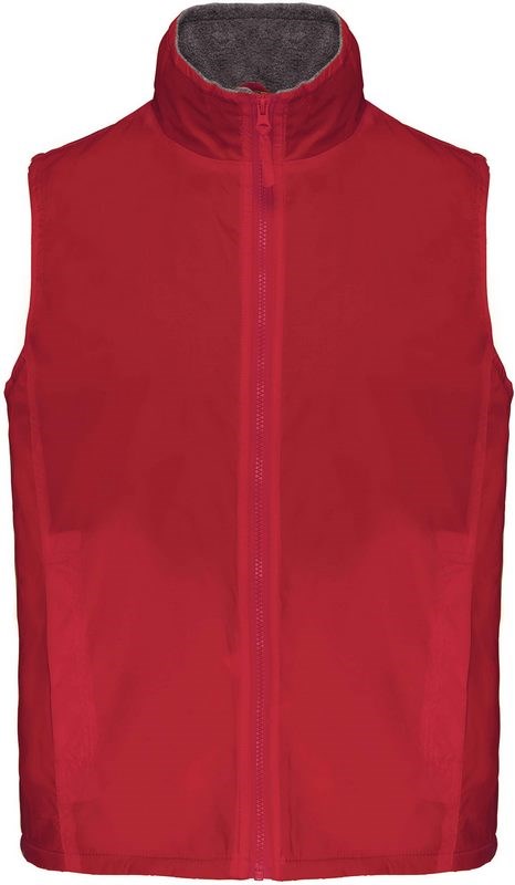 Kariban Record > Bodywärmer mit Fleece-Innenfutter - Rot / Grau