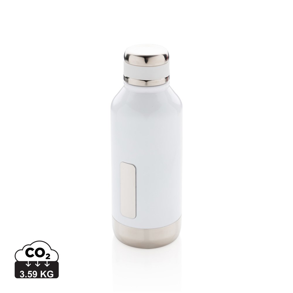 Auslaufsichere Vakuumflasche mit Logoplatte Auslaufsichere Vakuumflasche mit Logoplatte