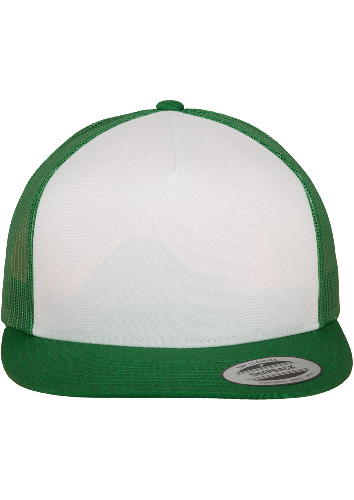 FL6006W - Classic Trucker Kappe - KELLY / WHITE