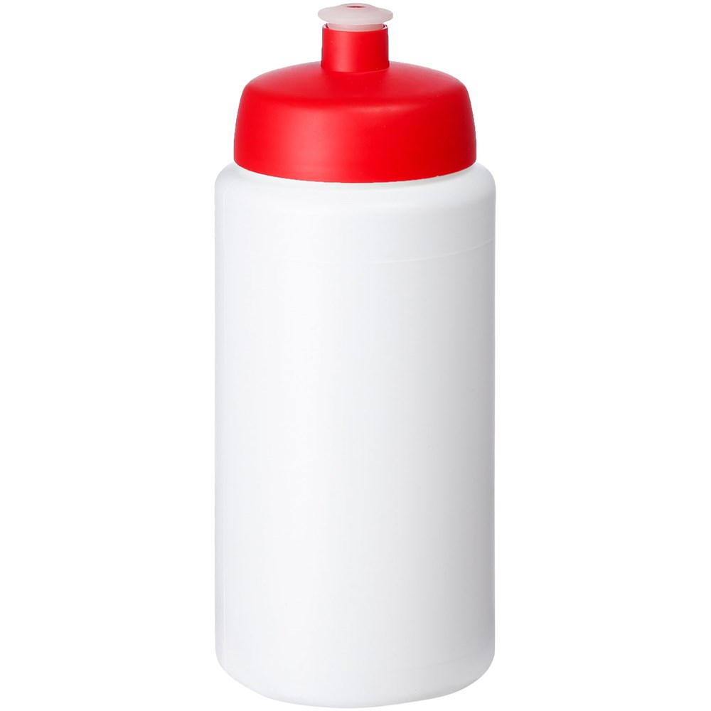 Baseline® Plus grip 500 ml Sportflasche mit Sportdeckel - weiss, rot