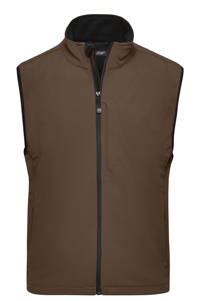 Men's Softshell Vest - Brown (ca. Pantone 476C)