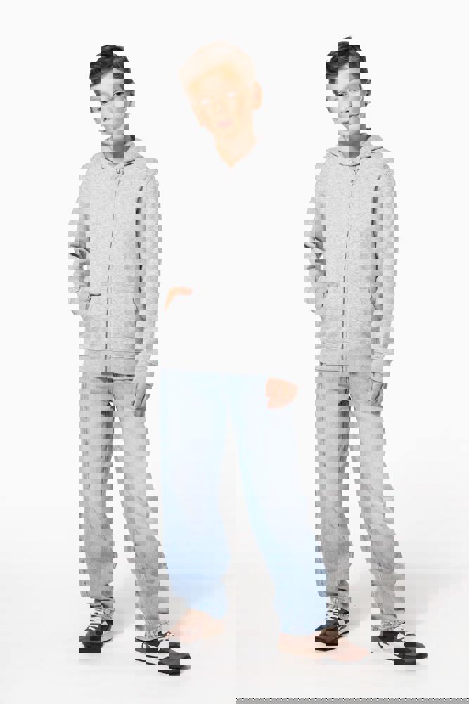 K4045 - Recyceltes Kinder-Kapuzensweatshirt mit Reißverschluss