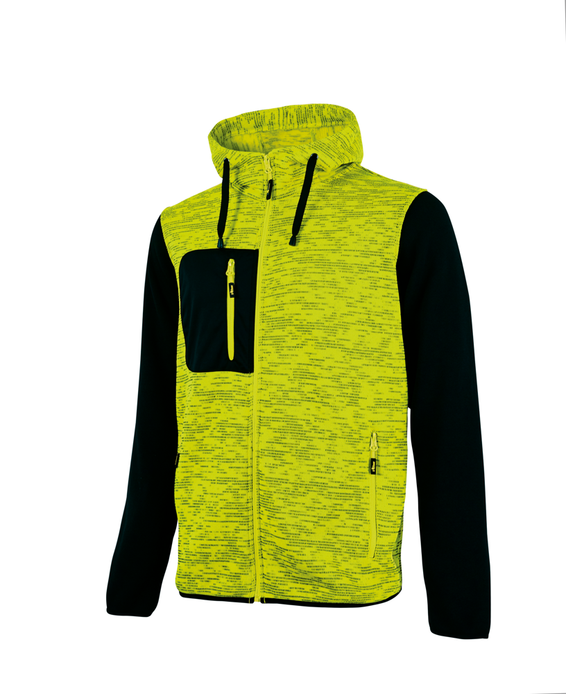 UPEY174 - Kapuzensweatshirt Rainbow - Yellow Fluo