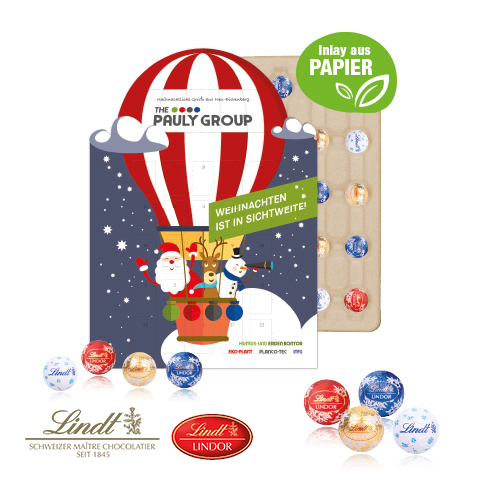 Adventskalender "individuelle Kalenderform" mit Lindt Schokolade Adventskalender "individuelle Kalenderform" mit Lindt Schokolade
