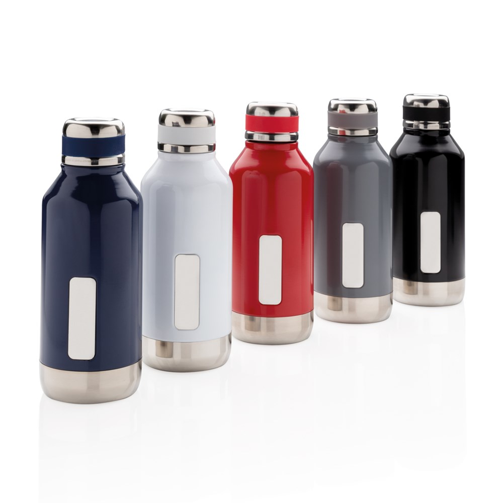 Auslaufsichere Vakuumflasche mit Logoplatte Auslaufsichere Vakuumflasche mit Logoplatte
