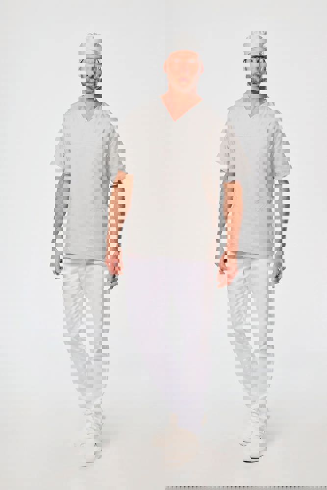 WK507C - Kurzärmlige Unisex-Tunika aus Baumwollpolyester