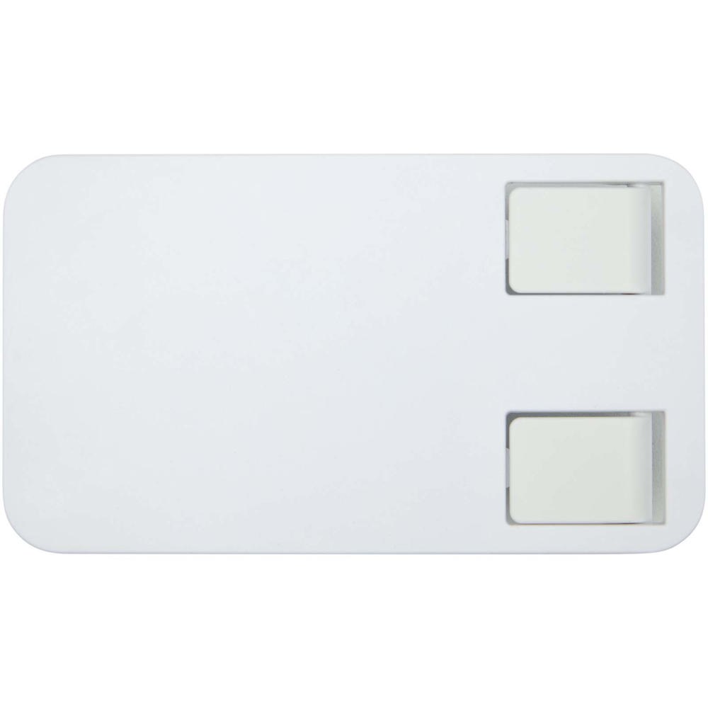 Alhena Klappbare Smartphonehalterung aus recyceltem Kunststoff mit Metallständer für den Schreibtisch