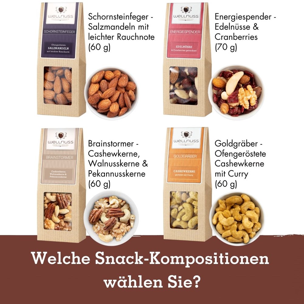 8 Premium Snacks in der Birkenholzbox 8 Premium Snacks in der Birkenholzbox