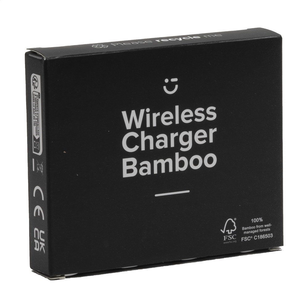Bamboo Wireless Charger 15W tradloses Ladegerät Bamboo Wireless Charger 15W tradloses Ladegerät