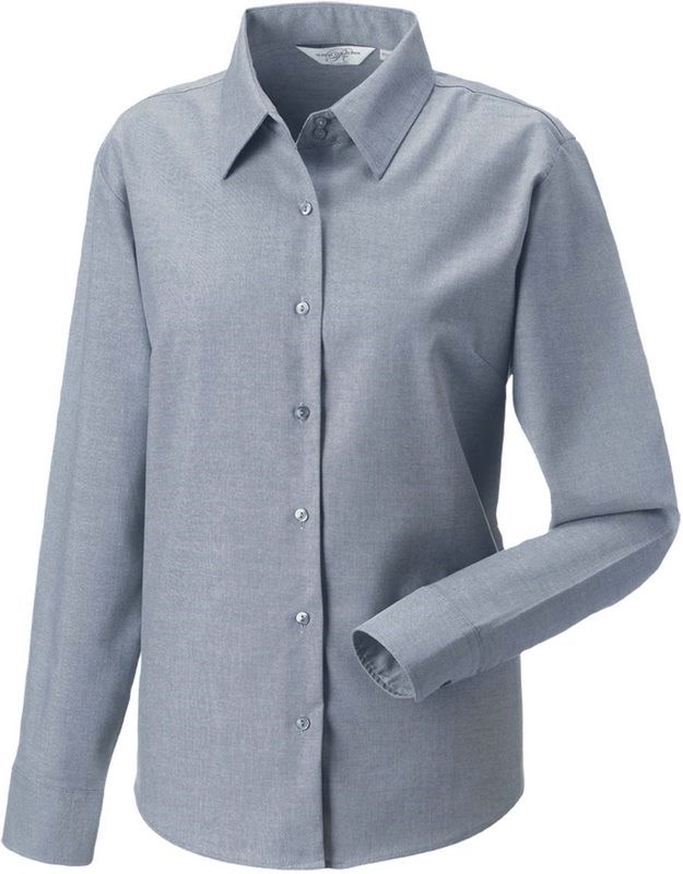 Russell Ladies' Long Sleeve Easy Care Oxford Shirt - silver