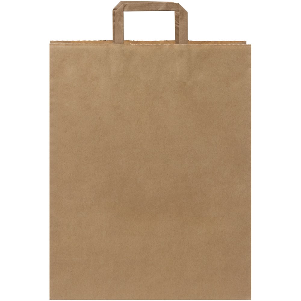Kraftpapiertasche 80-90 g/m² mit flachen Griffen – groß Kraftpapiertasche 80-90 g/m² mit flachen Griffen – groß