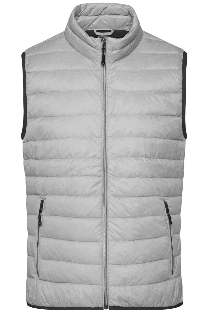 Men's Down Vest - Silver-melange/graphite (ca. Pantone 421C
Black 6C)