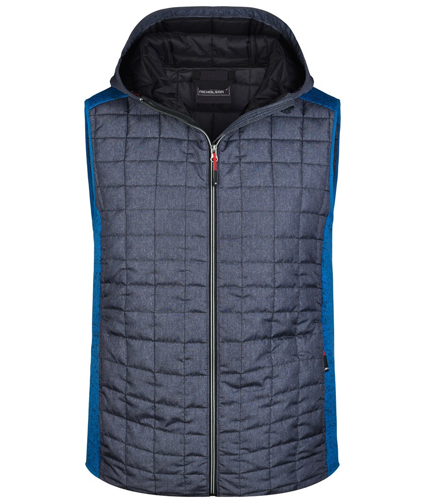 Men's Knitted Hybrid Vest - Royal-melange/anthracite-melange (ca. Pantone 301C
432C)