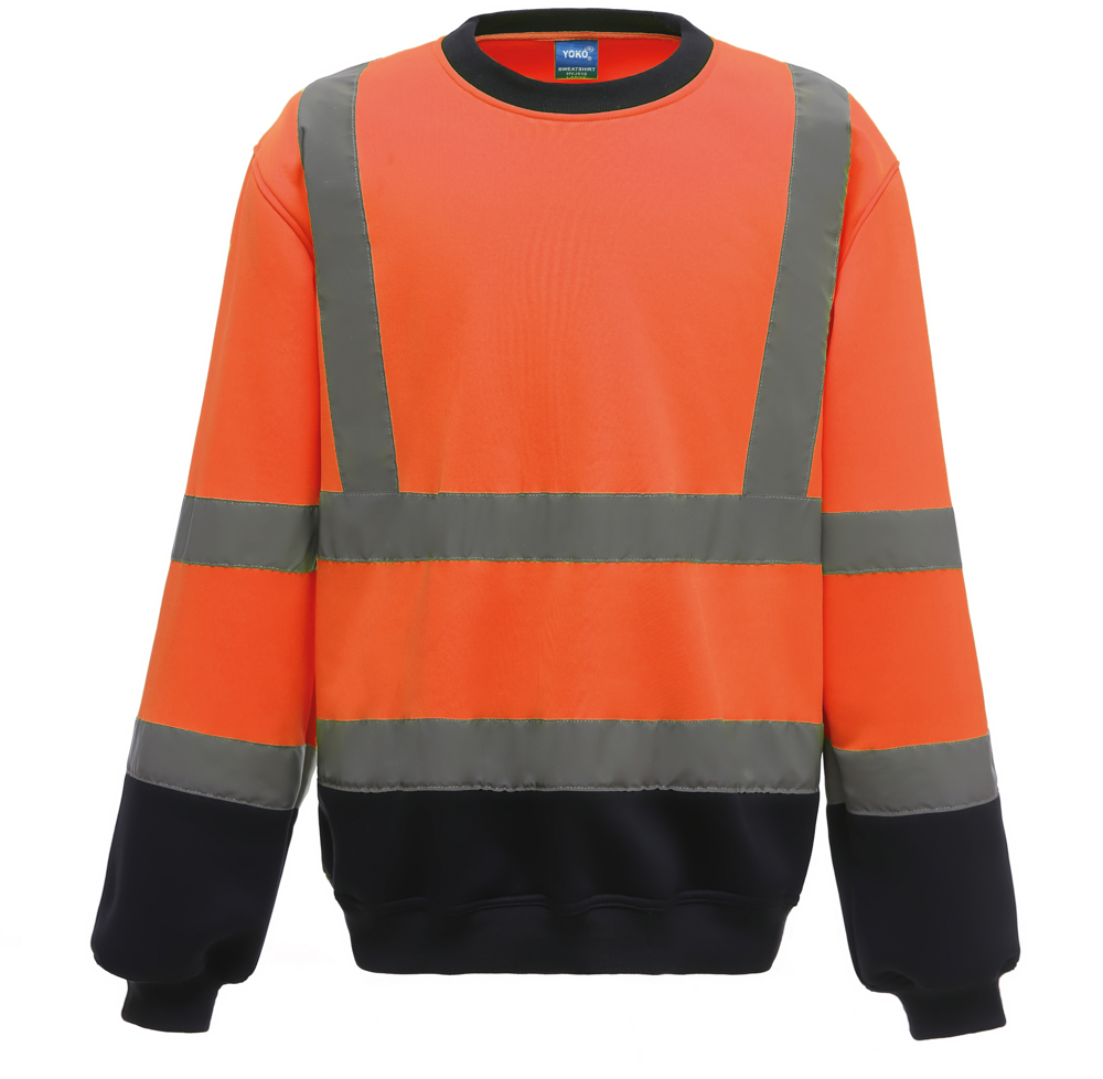 YHVJ510 - Hi-Vis Sweatshirt - Hi Vis Orange / Navy