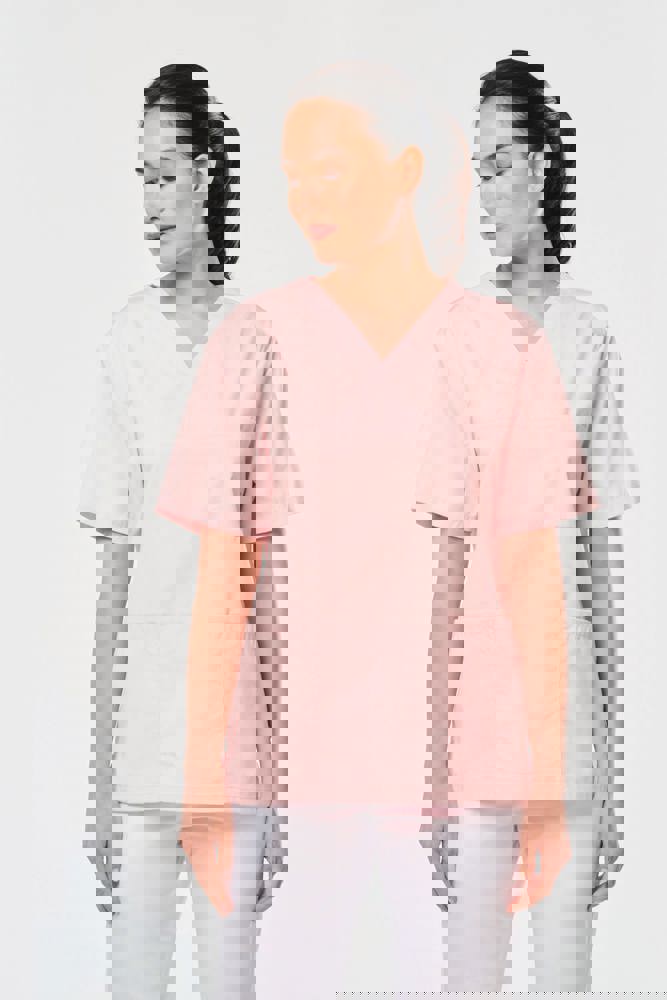 WK507C - Kurzärmlige Unisex-Tunika aus Baumwollpolyester