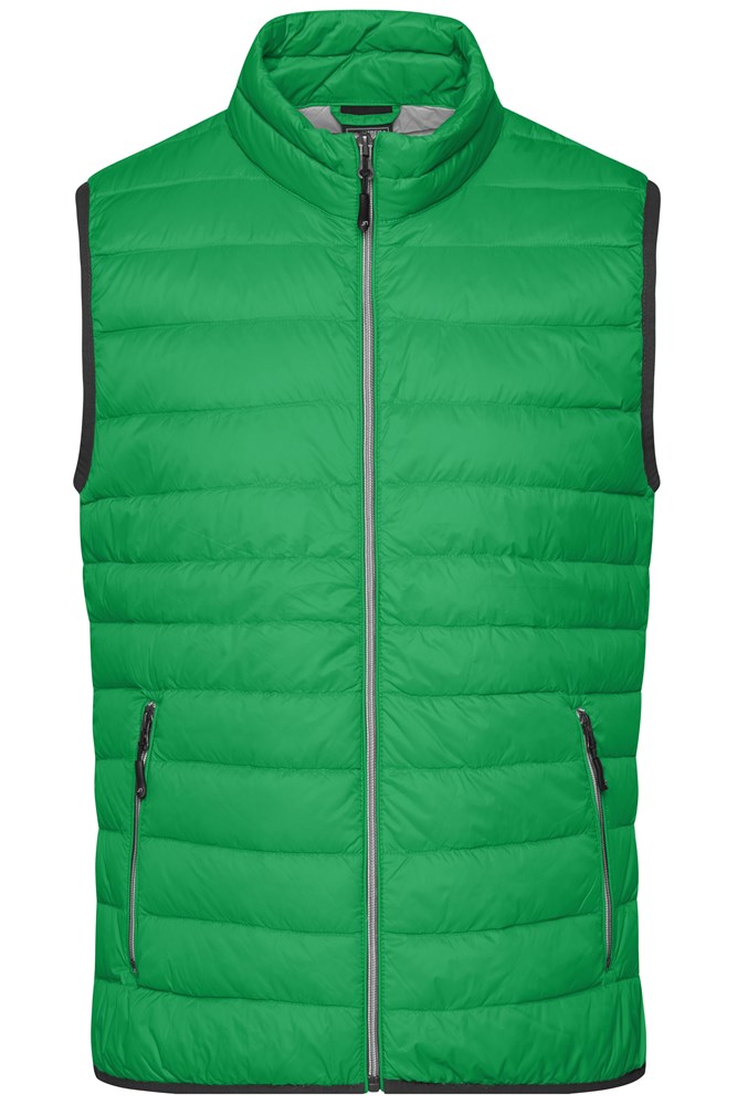Men's Down Vest - Fern-green/silver (ca. Pantone 347C
421C)