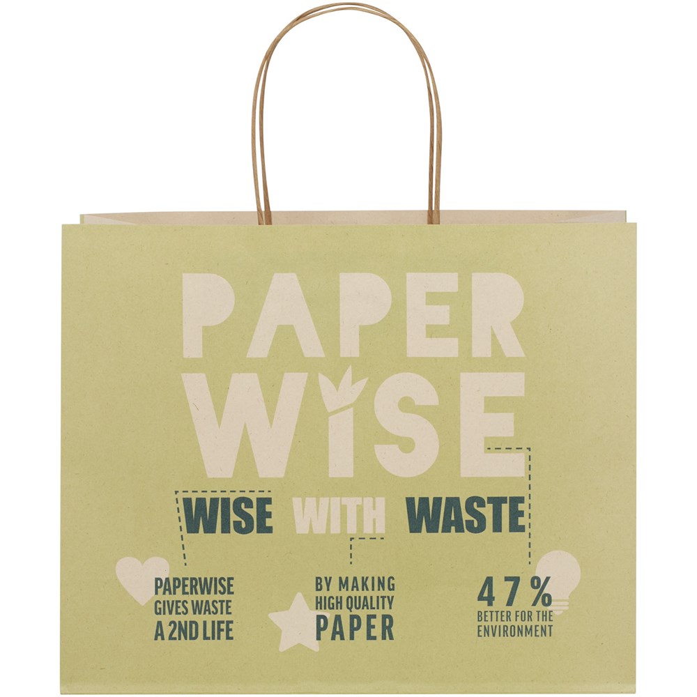 Papiertüte 150 /m² aus landwirtschaftlichen Reststoffen mit gedrehten Griffen – groß Papiertüte 150 /m² aus landwirtschaftlichen Reststoffen mit gedrehten Griffen – groß