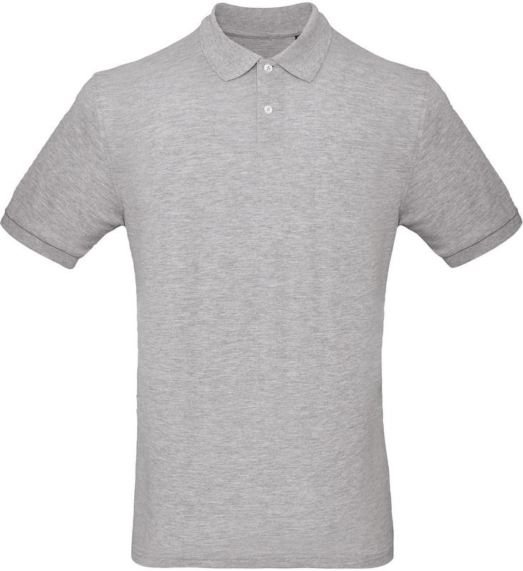 B&C Men's organic polo shirt - heather grau