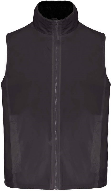 Kariban Record > Bodywärmer mit Fleece-Innenfutter - Dunkel Grau / Schwarz