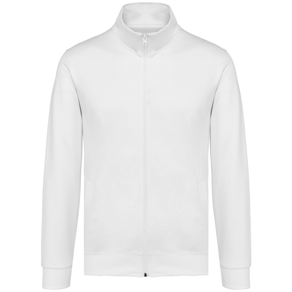 K472 - Sweatjacke mit Reißverschluss - White