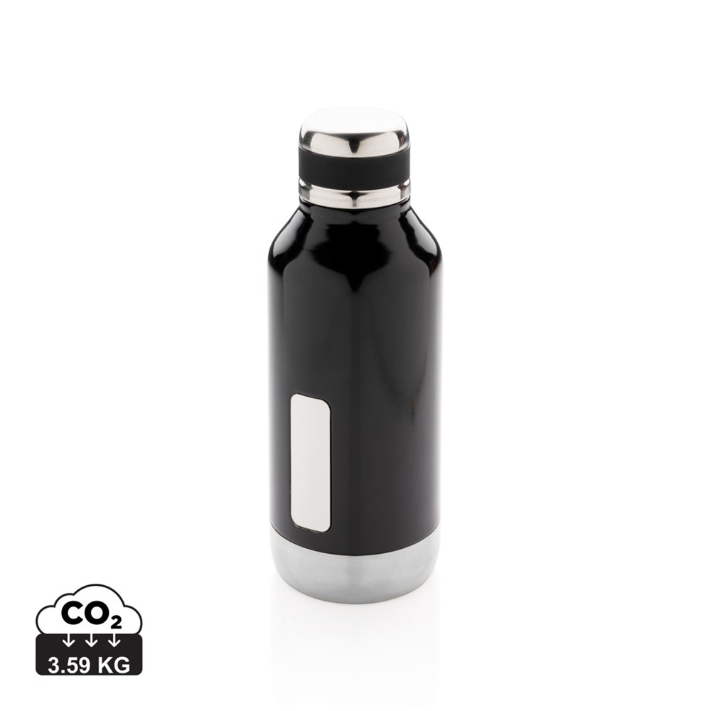 Auslaufsichere Vakuumflasche mit Logoplatte Auslaufsichere Vakuumflasche mit Logoplatte