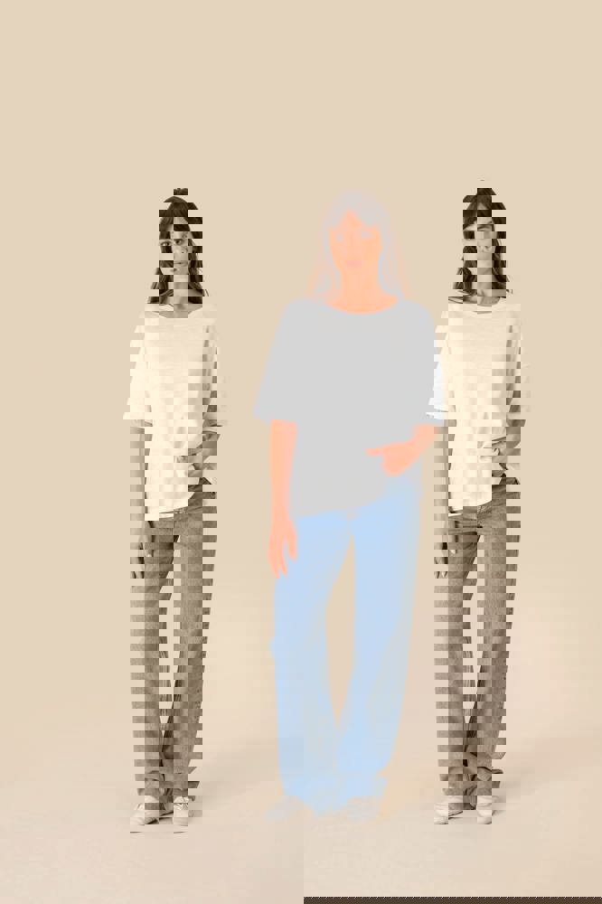 SP304 - Umweltfreundliches Damen-Slub-Oversize-T-Shirt mit überschnittenen Schultern