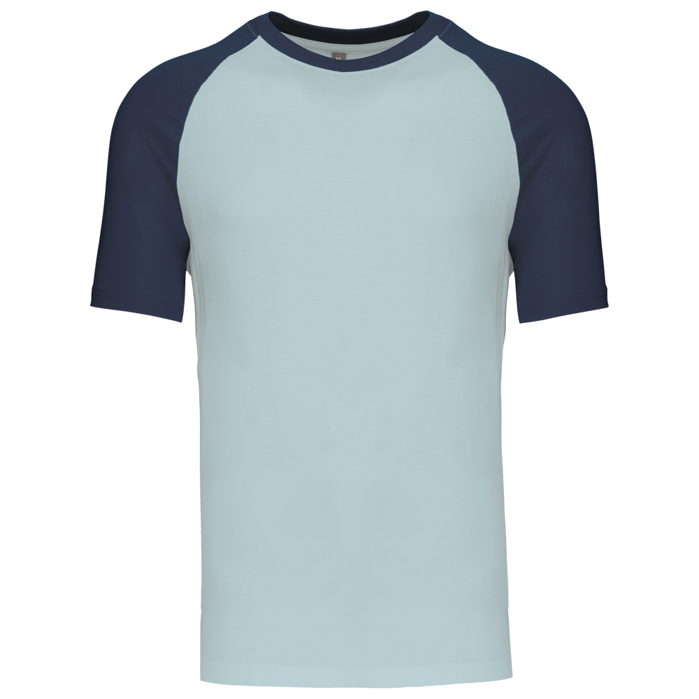 K330 - Baseball-Shirt, zweifarbig - Ice Blue / Denim
