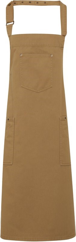 Premier Chino - Cotton bib apron - Khaki Beige