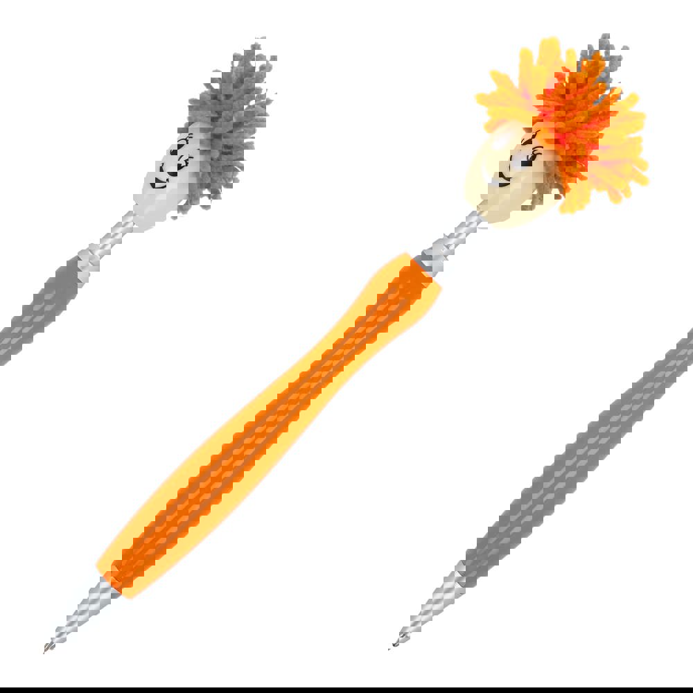 Haariger Spinner-Kugelschreiber - orange