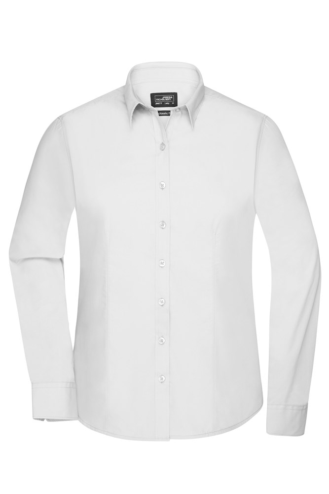 Ladies' Shirt Longsleeve Poplin - White (ca. Pantone white)